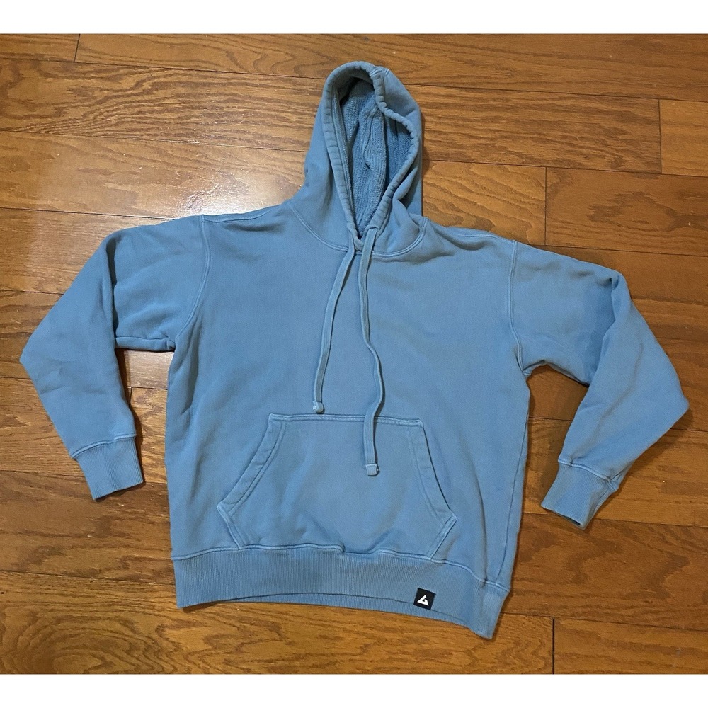 American Giant Blue Cotton Pullover Hoodie Sweatshirt USA Mens Size M